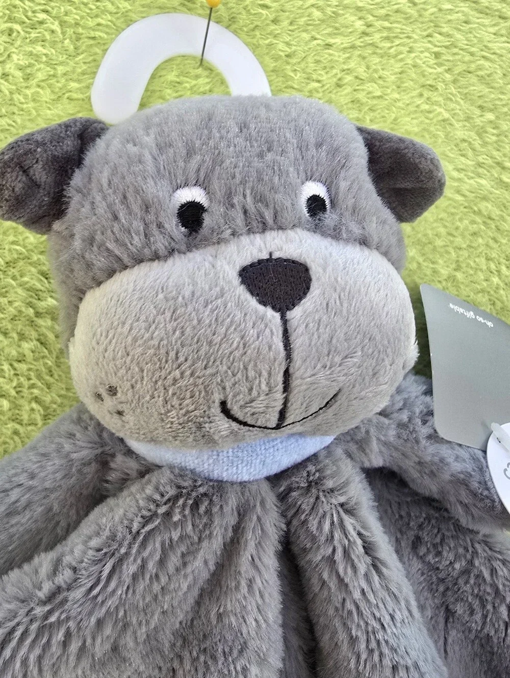 NWT MINT Baby BOYS Security Blanket LOVEY - GRAY PUPPY DOG - ULTRA CUDDLY (Q6)